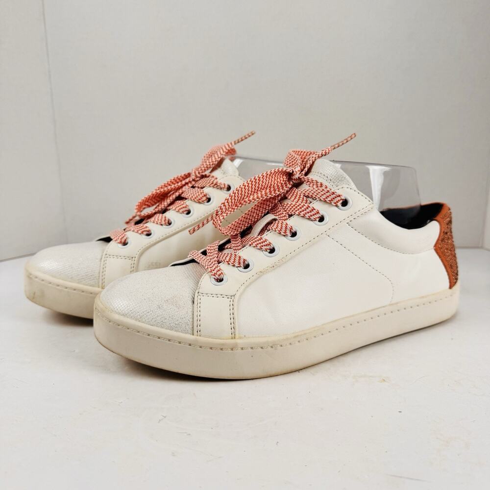 CIRCUS SAM EDELMAN White Pink Flamingo Accent Sneaker Shoes Women's 8.5
